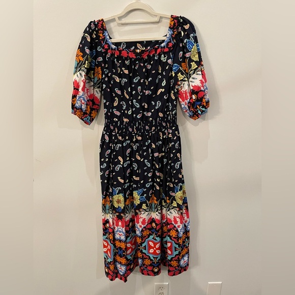 Anthropologie Dresses & Skirts - Anthropologie Women's Floral Print Chiffon Puff Sleeve Kayak Maxi Dress Size S